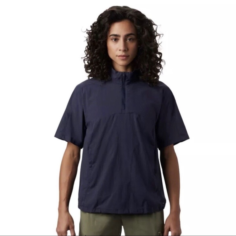 Mountain Hardwear echo lake Blue Short Sleeve half zip pullover